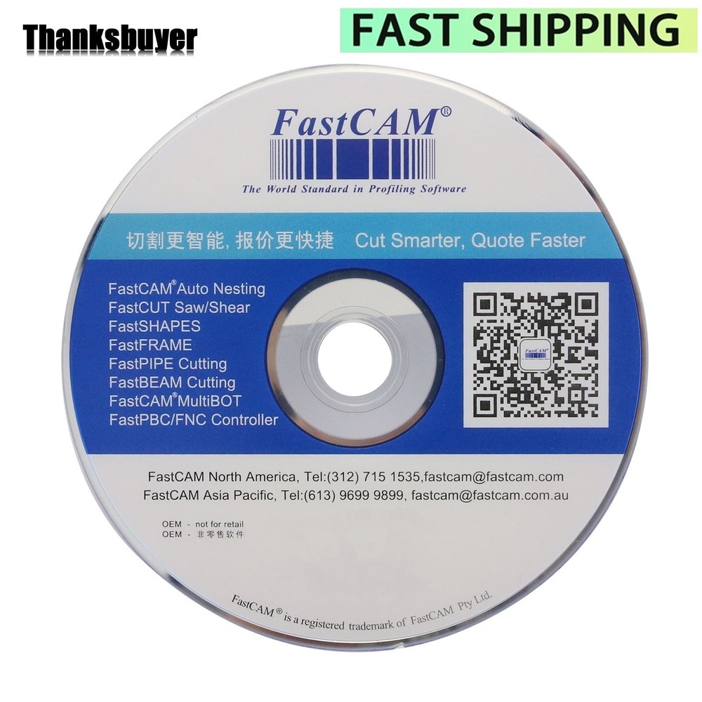 Fastcam Nesting Software Professional version for CNC Plasma Cutting Machine