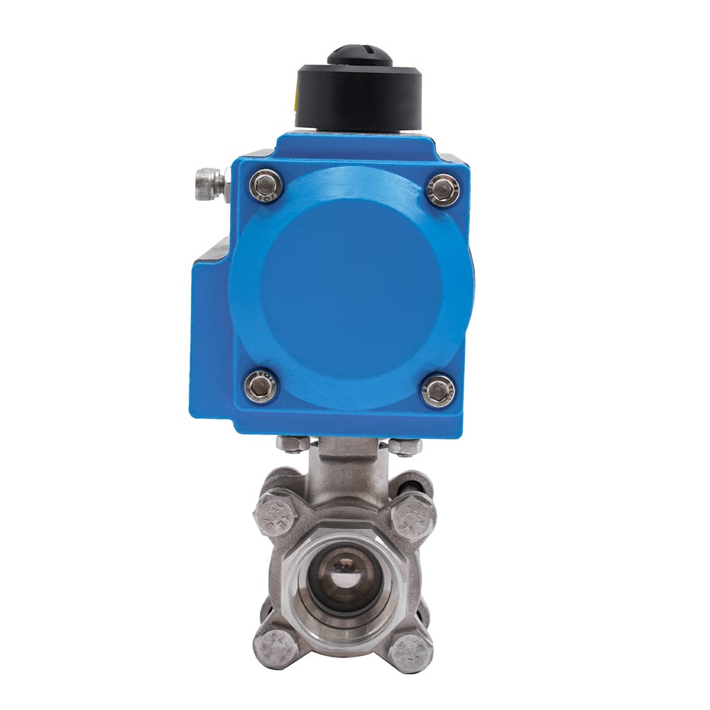 1" Pneumatic Ball Valve Actuator Stainless Steel Three-Piece Automatic Control