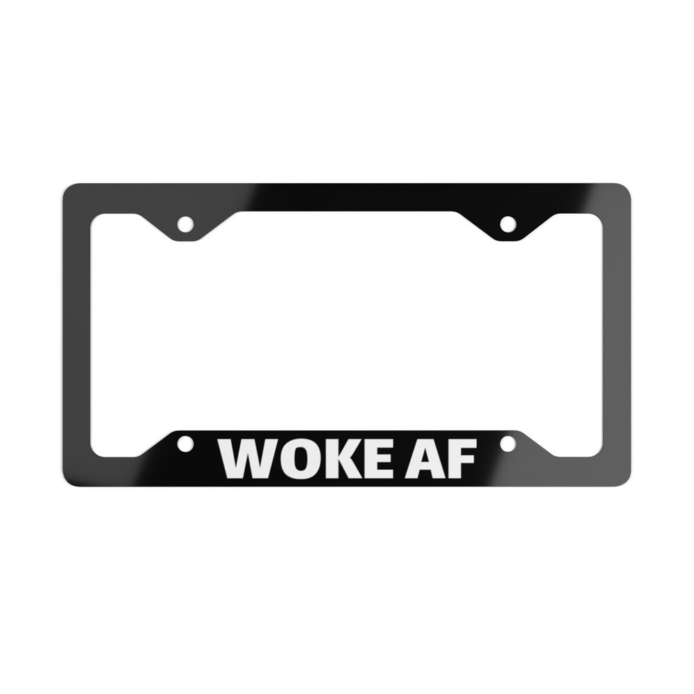 Woke AF License Plate Frame Progressive Liberal Car Accessory