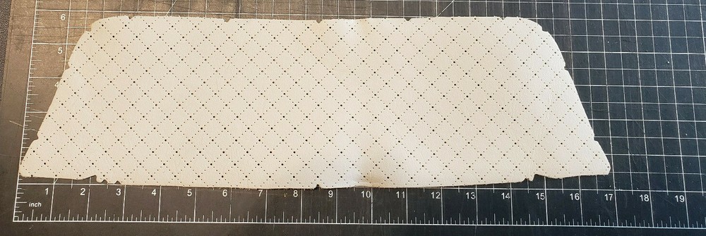 TAUPE / GRAY PERFORATED REMNANT LEATHER