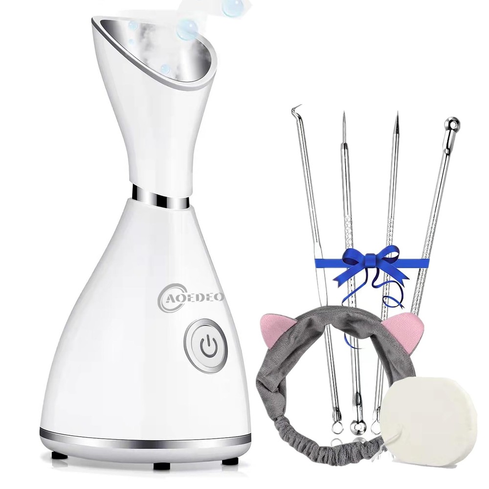 Nano Ionic Steamer - Warm Mist Humidifier for Deep Cleansing - 4 Piece Stainl...