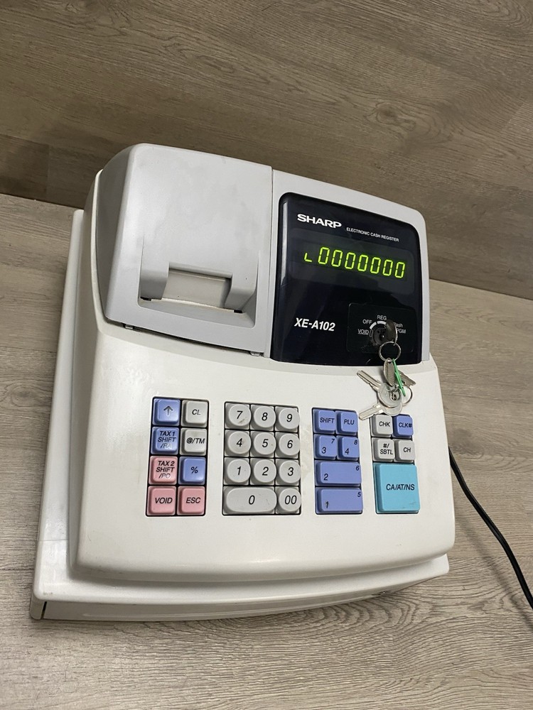 SHARP EXA102 ELECTRONIC CASH REGISTER LED DISPLAY AUTOMATIC PLUS