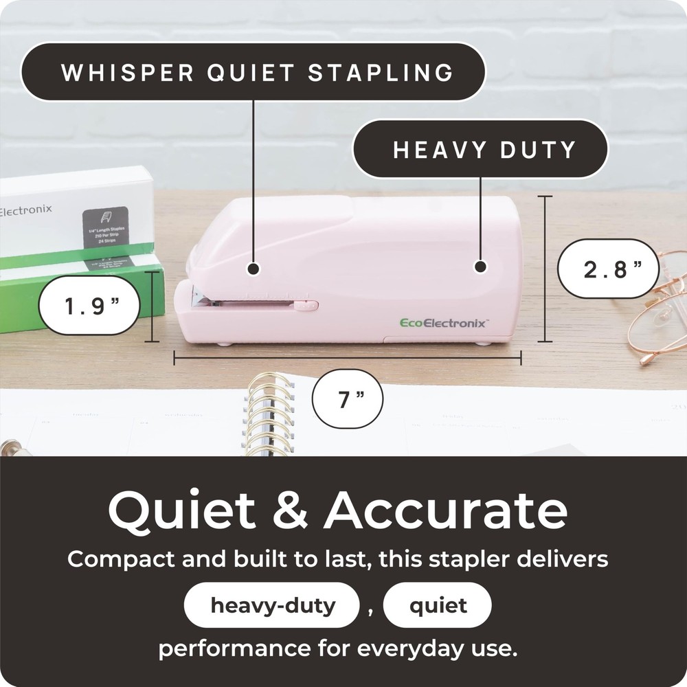 Portable Automatic Electric Stapler Pro 30 Sheet Capacity, Quiet Operation, ...
