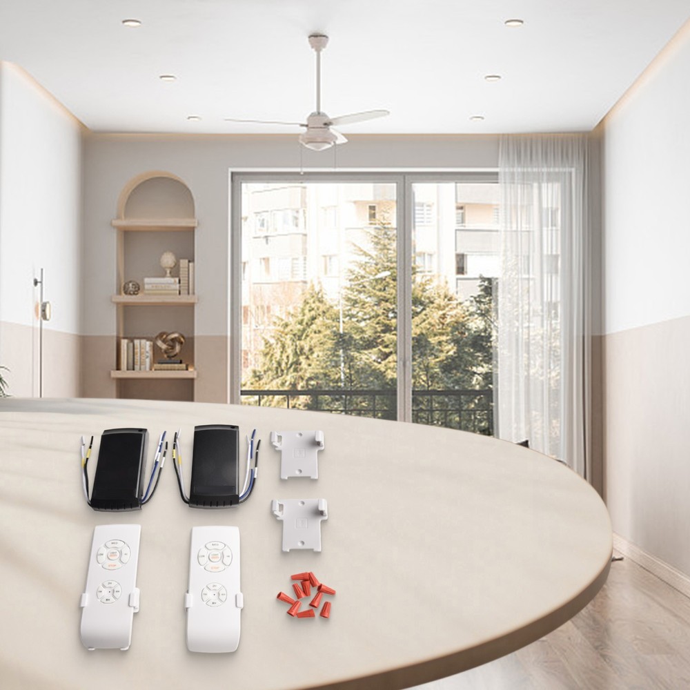 Convenient Ceiling Fan Remote Control Kit Easy Installation English Marked Keys