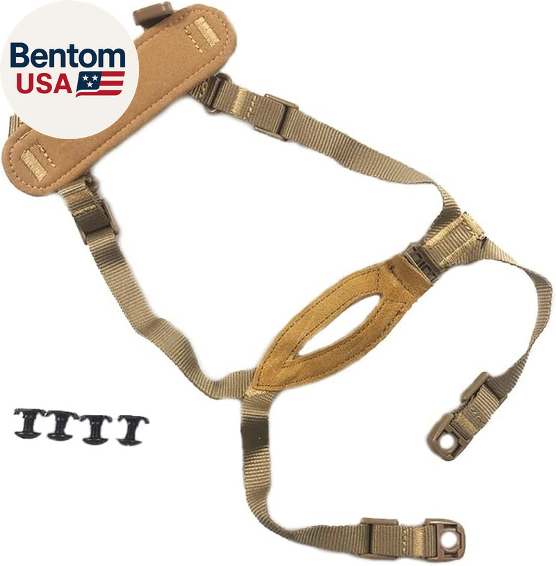 Airsoft Tactical MICH Helmet Retention System with 4 Points Chin Strap