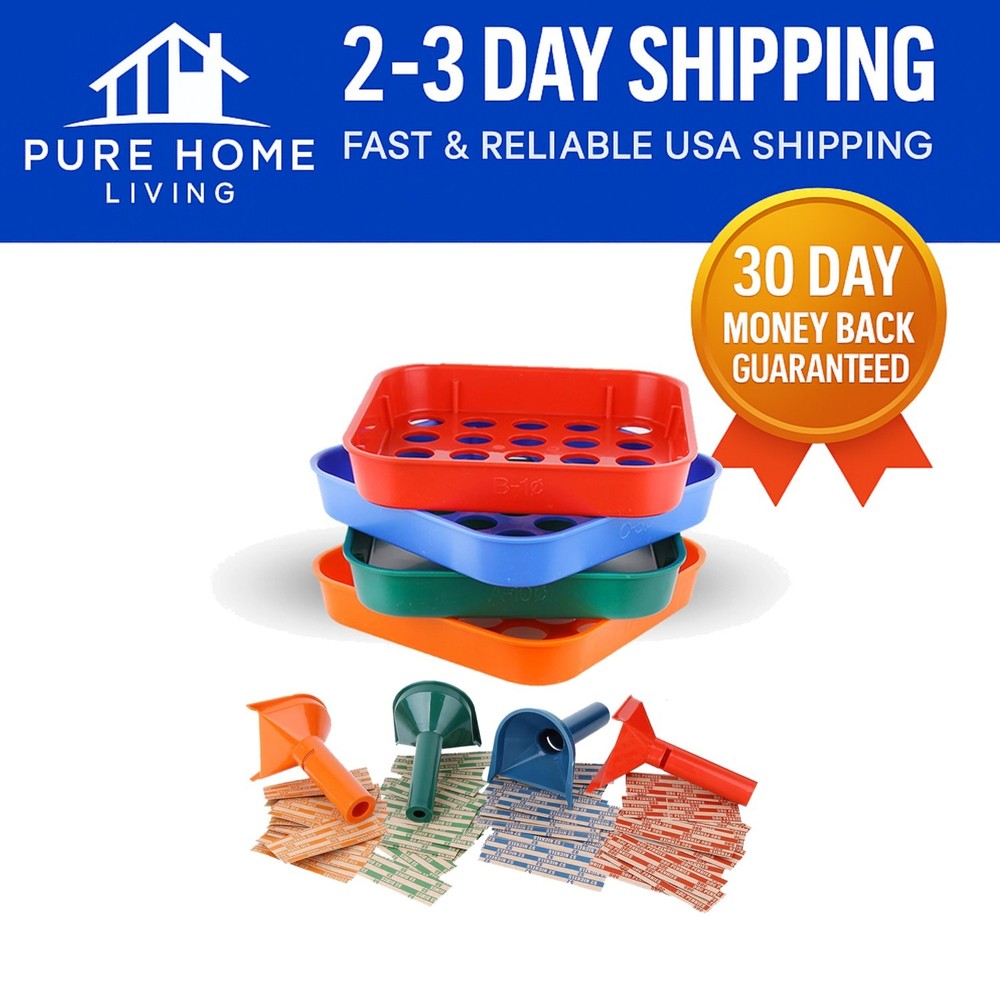 Ultimate Coin Counting Solution - 4 Trays, 4 Tubes & 100 Assorted Roll Wrappers