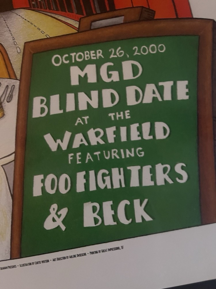 Foo Fighters & Beck Concert Poster 2000