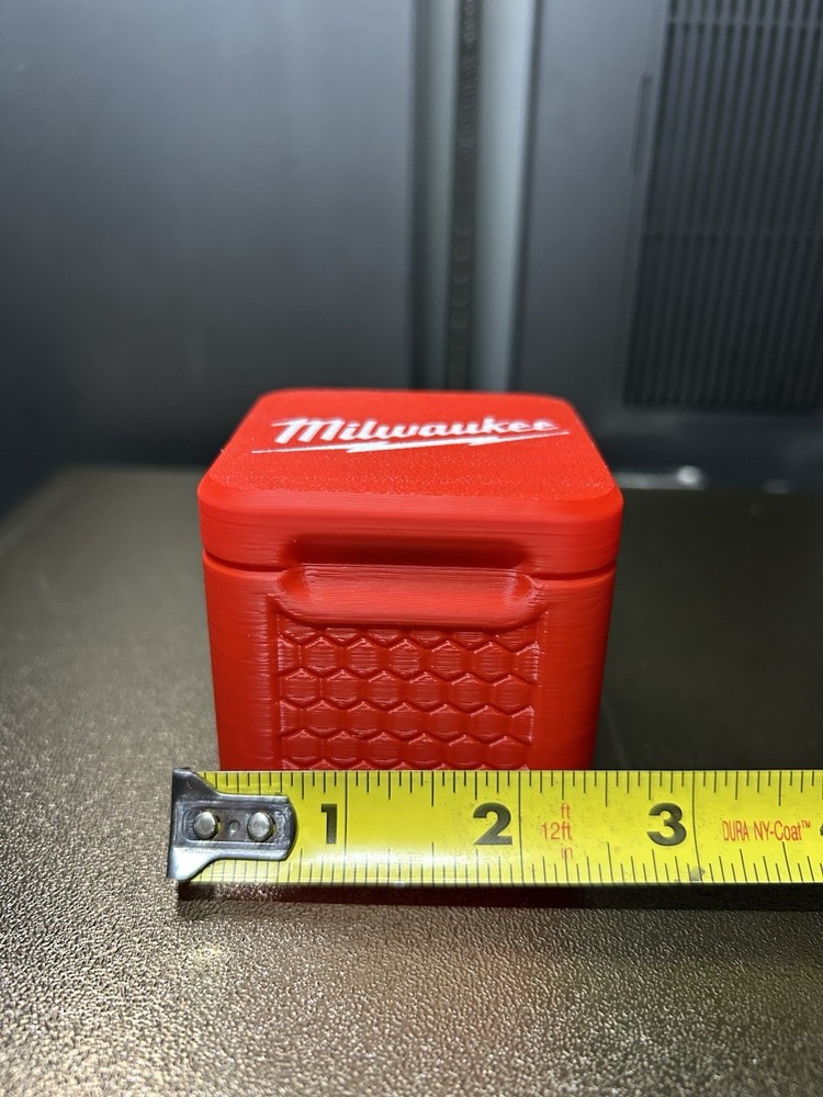 Large Milwaukee Locking Square Container Set 3 Pack 3D Printed Parts Storage