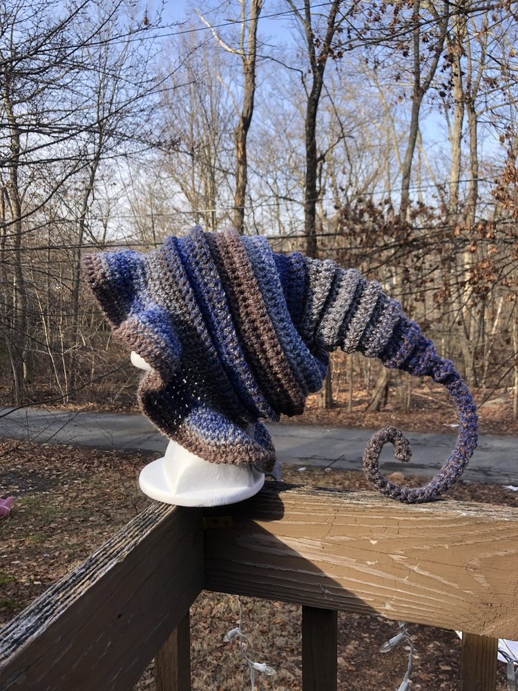 Twisted Witch Hat - Crocheted Handmade