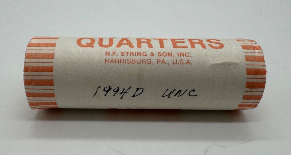 1994 D Washington Quarter BU Roll - "D" Uncirculated