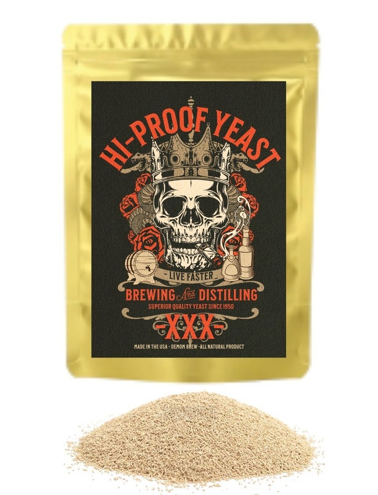Hi Proof Brewing Yeast - DADY + NUTRIENTS - Distilling Brewing - 10gr = 10gal