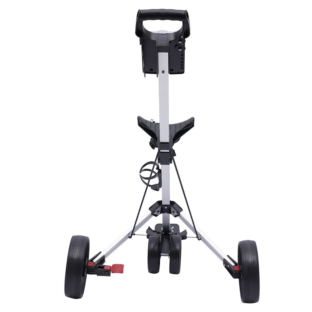 3 Wheel Golf Push Cart Lightweight Push Pull Golf Cart Trolley Sturdy Foldable