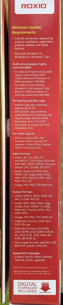 Roxio Easy CD & DVD Burning 2 - Disc Burner & Video Capture Software Brand New 