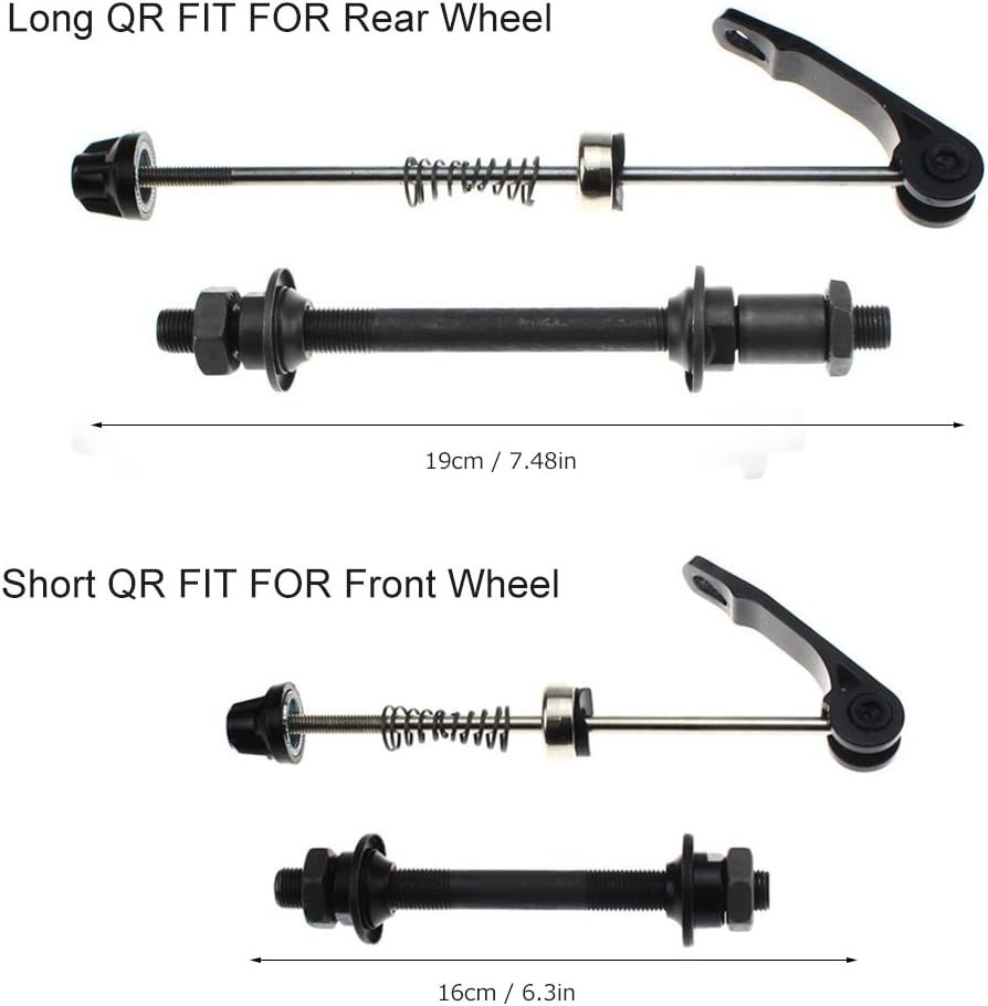Essential Quick Release Axles for Mountain & BMX Bikes, Iron Construction