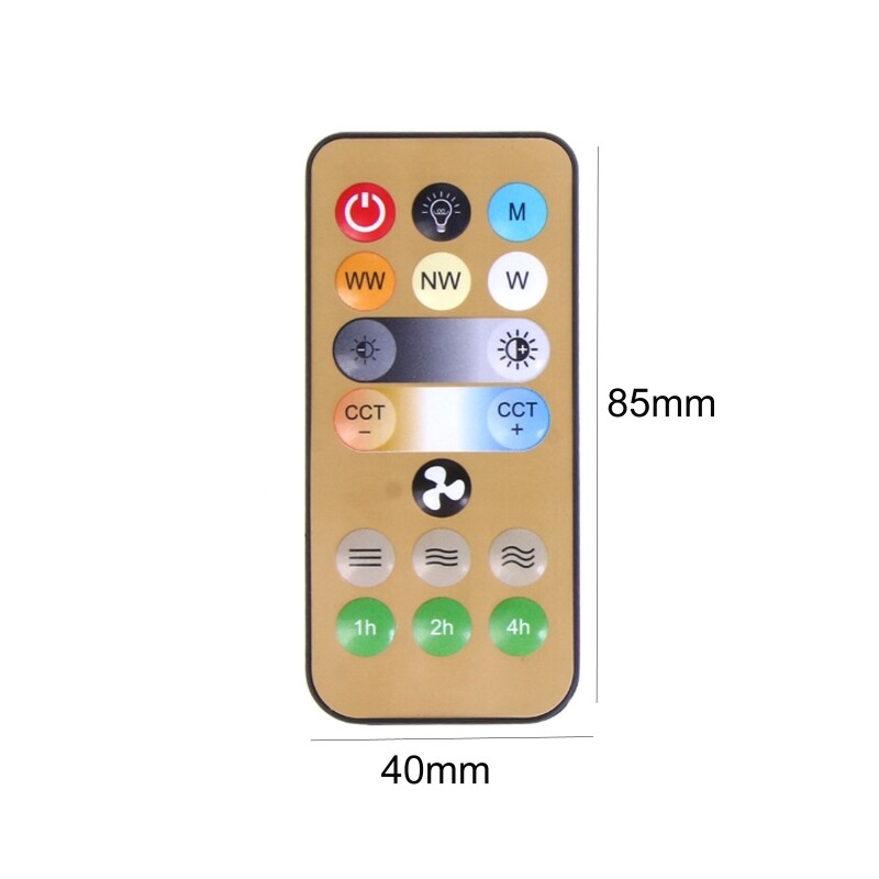 Adjustable Brightness and Fan Speed Timing E27 Fan Light Remote Control