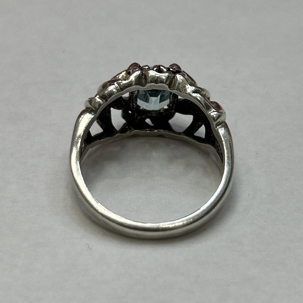 Vintage 925 Solid Sterling Silver Gemstone Ring