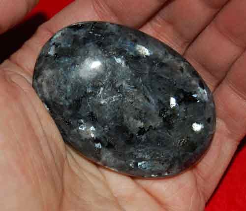 Larvikite Soap-Shaped Palm Stone #5