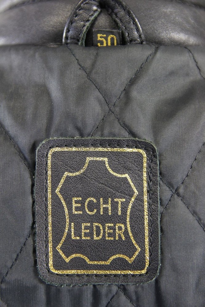 CLASSIC BLACK LEATHER BIKER JACKET 36-38 INCH CHEST