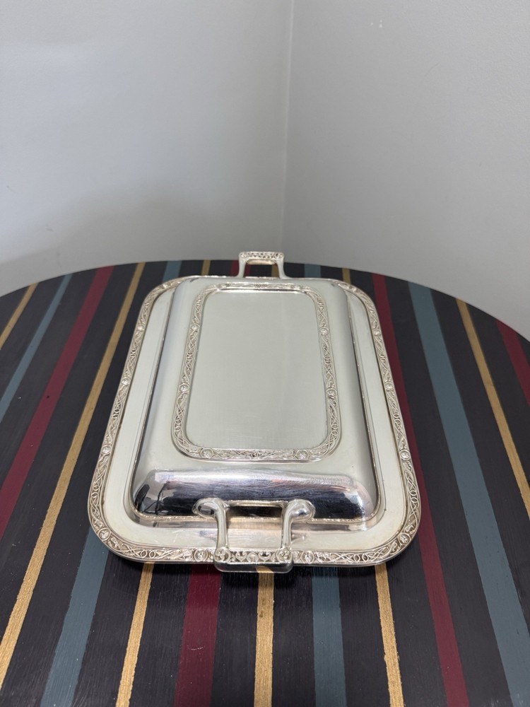 Vintage W. GREENWOOD & SONS Silver Plate Rectangular Entree Serving Dish