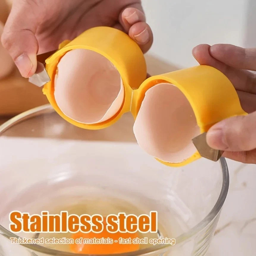 Portable Egg Opener & Beater | Quick Egg Sheller for Kitchen Use