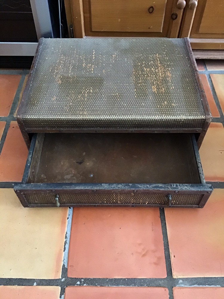 Trunk Made From Cane & Leather Vintage/Antique