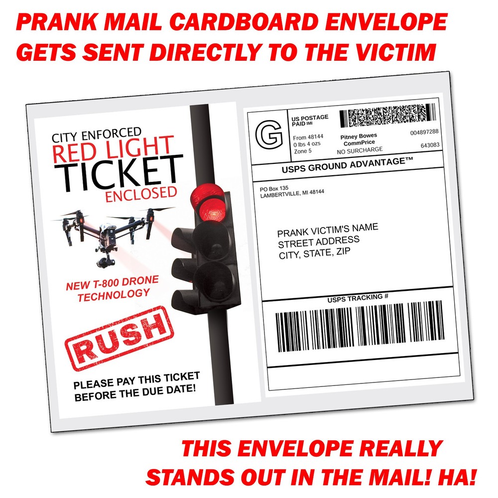 Red Light Fake Prank Mail Sent Anonymously!