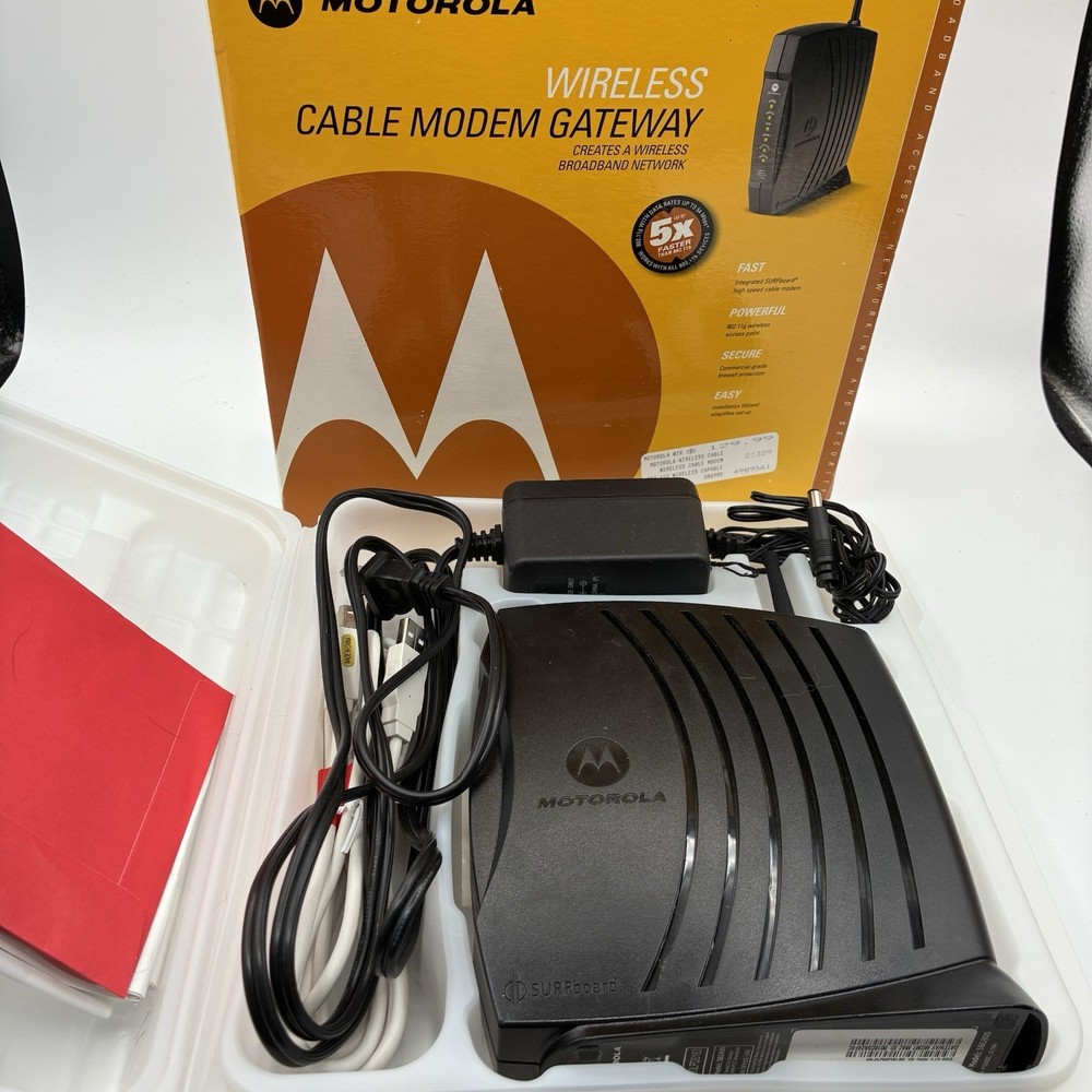 Motorola SBG900 Cable Modem Gateway Wireless Broadband Networking Device