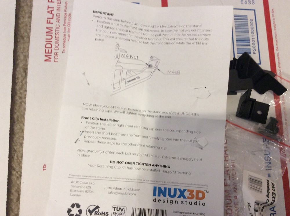 Retaining Clips for PK1 Extreme Stand