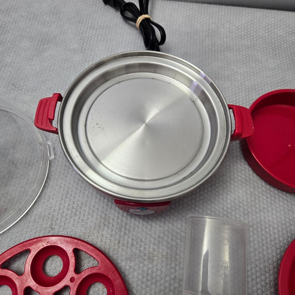 DASH Egg Cooker 6 Egg Capacity Electric Egg Cooker for Hard Boiled Egg RED