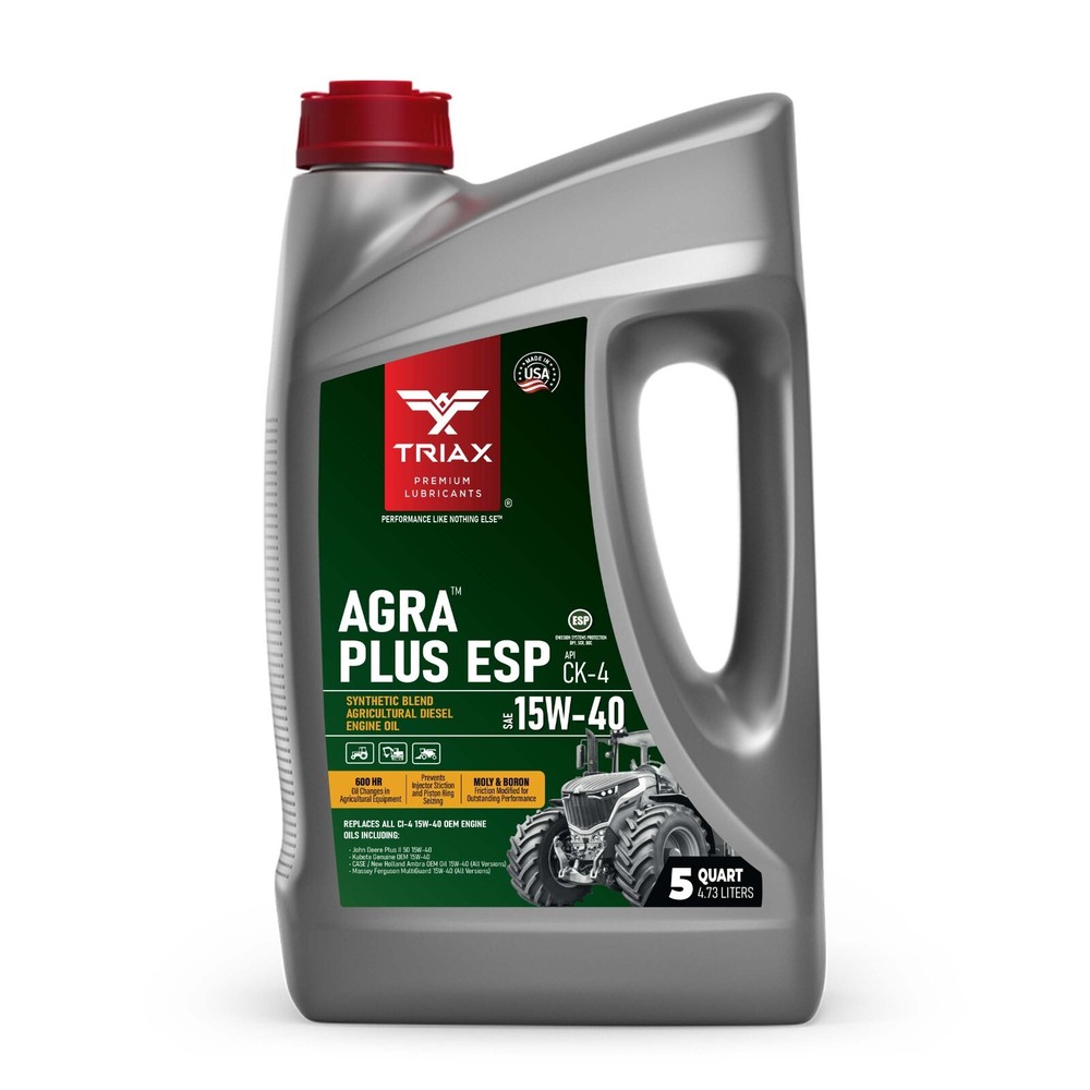 TRIAX Agra Plus ESP 15W-40 CK-4 API CK-4 Diesel Engine Oil (5 Quart)
