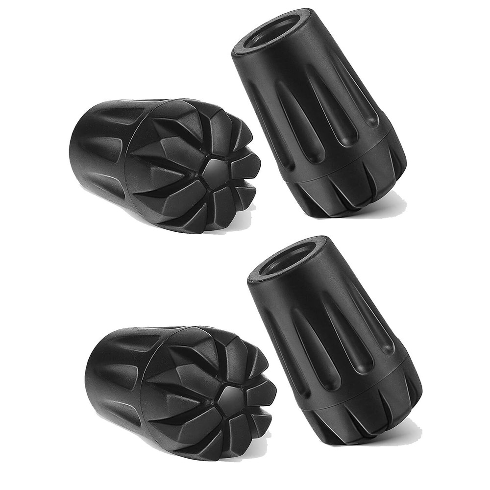 Trekking Pole Tip Accessories Set Extra Thick Rubber Tips Replacement Hiking