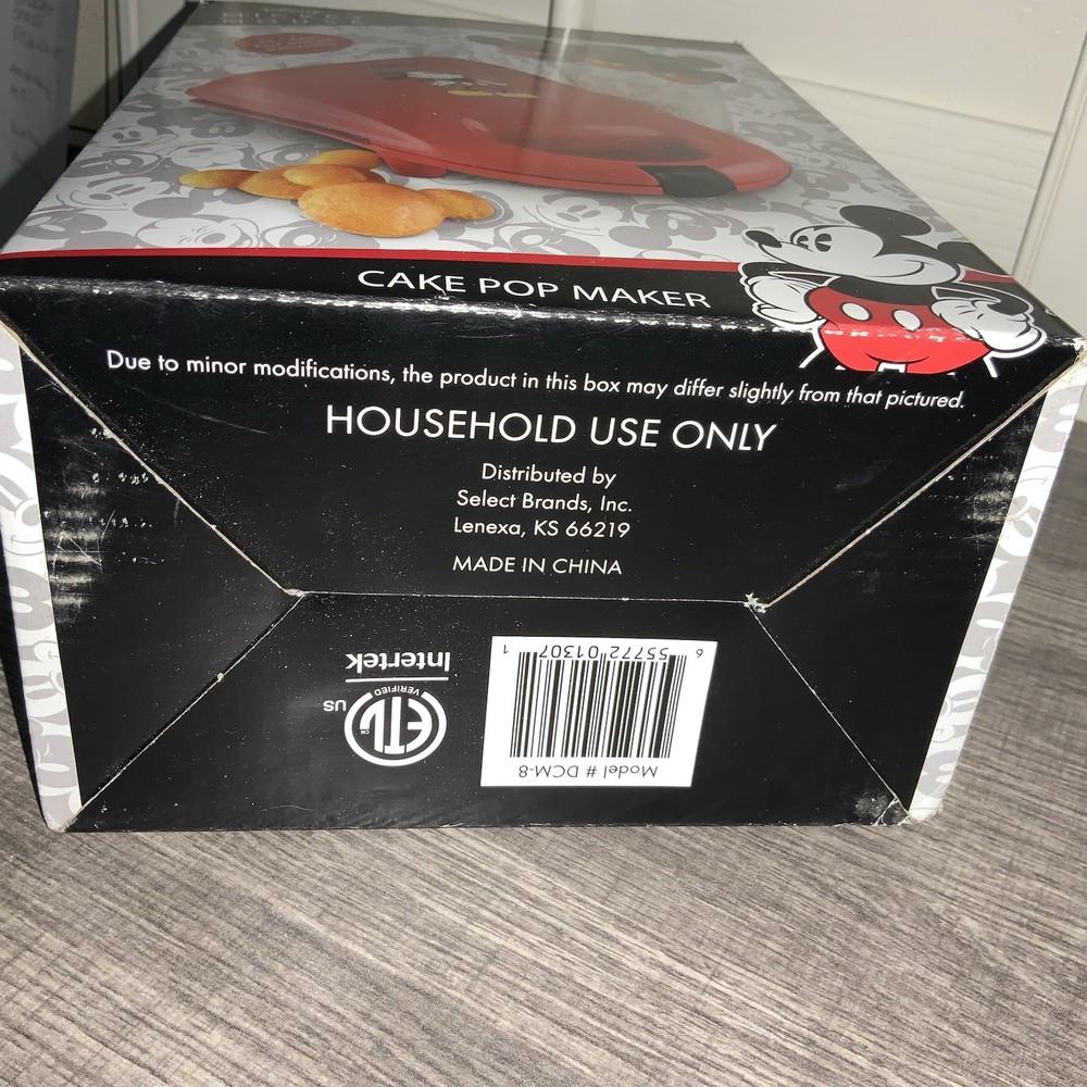 DISNEY MICKEY MOUSE CAKE POP MAKER Damaged Box