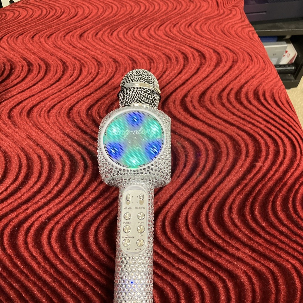 Bling Edition Bluetooth Karaoke Microphone LED Light-Up Speakers