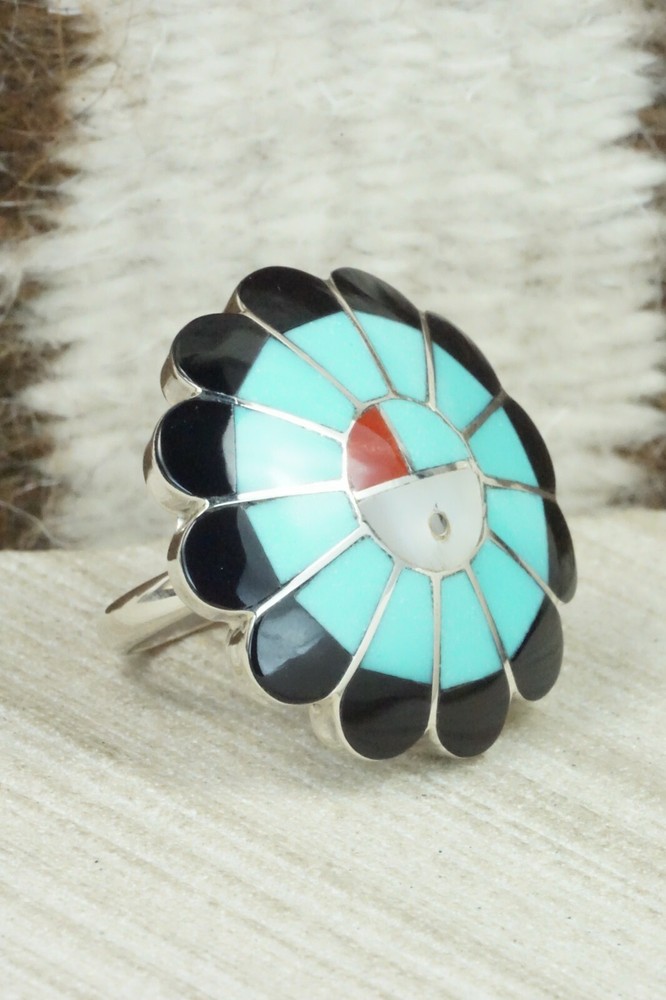 Multi Stone & Sterling Silver Ring - Denise Siutza - Size 5.5