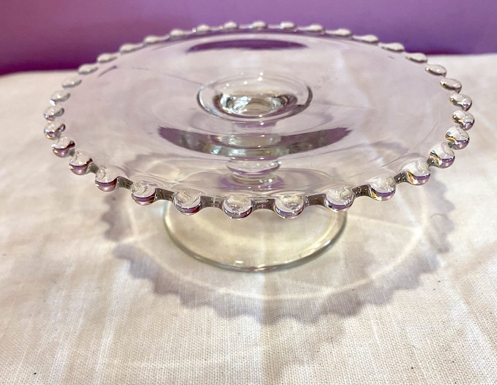 SET CANDLEWICK : COMPOTE 5 1/2” & 3” Sugar BOWL Depression EUC CLEAR