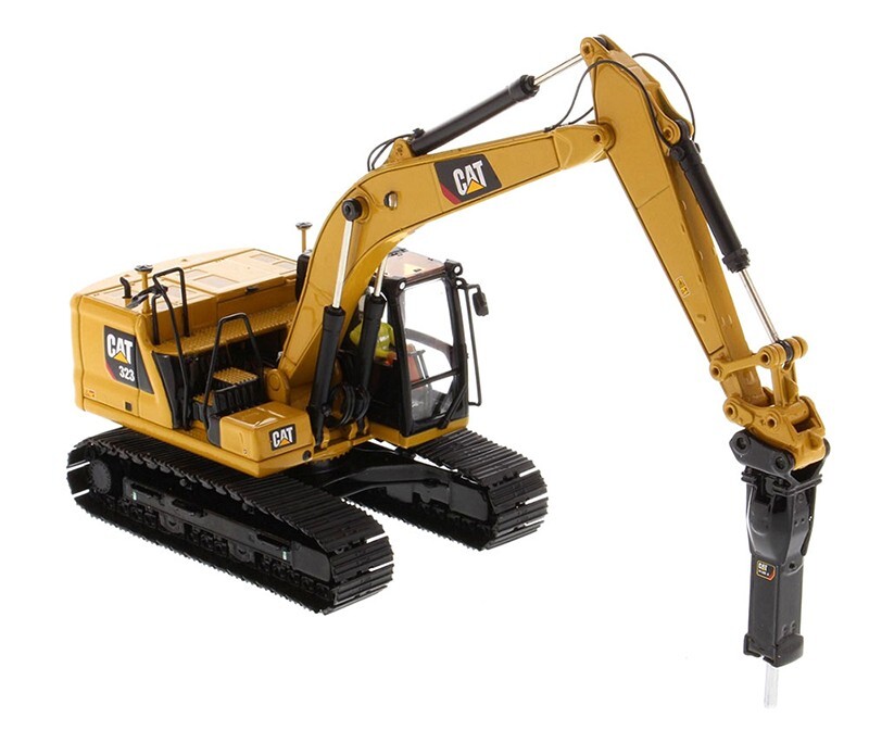 Diecast Masters Caterpillar 323 Next Gen Excavator with work Tools 1:50 85657