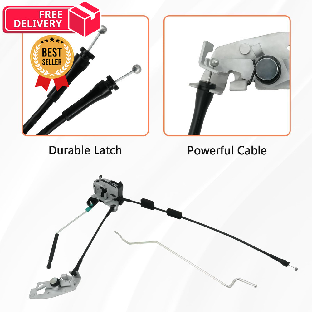 Blycorul Rear Door Latch Assembly with Cable & Rod, Right Tailgate
