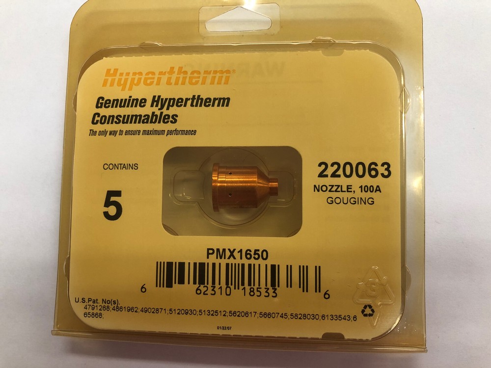 Hypertherm #220063 Nozzle Pack of 5
