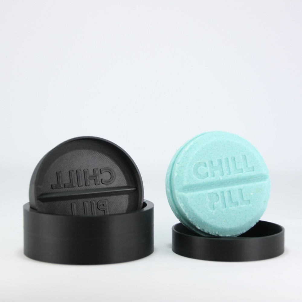 CHILL PILL Bath Bomb Mold, DIY original BathBombs Set 3D Printed Kit