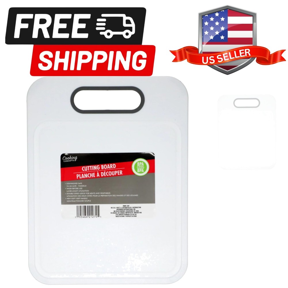 Cutting Board, 8.5 x 11 Inch, White,