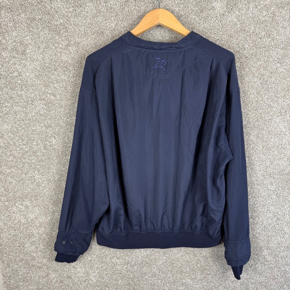 ZERO Restriction Golf Outerwear Pullover Jacket Men's Large Navy Blue Snap Neck