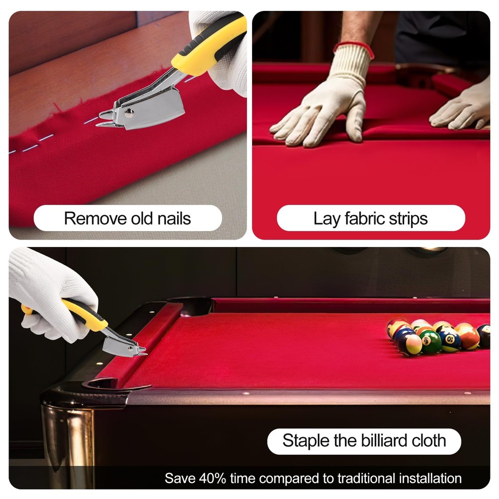 8ft Pool Table Felt Replacement Kit Pre-Cut Billiard Cloth with Strips Tools ...