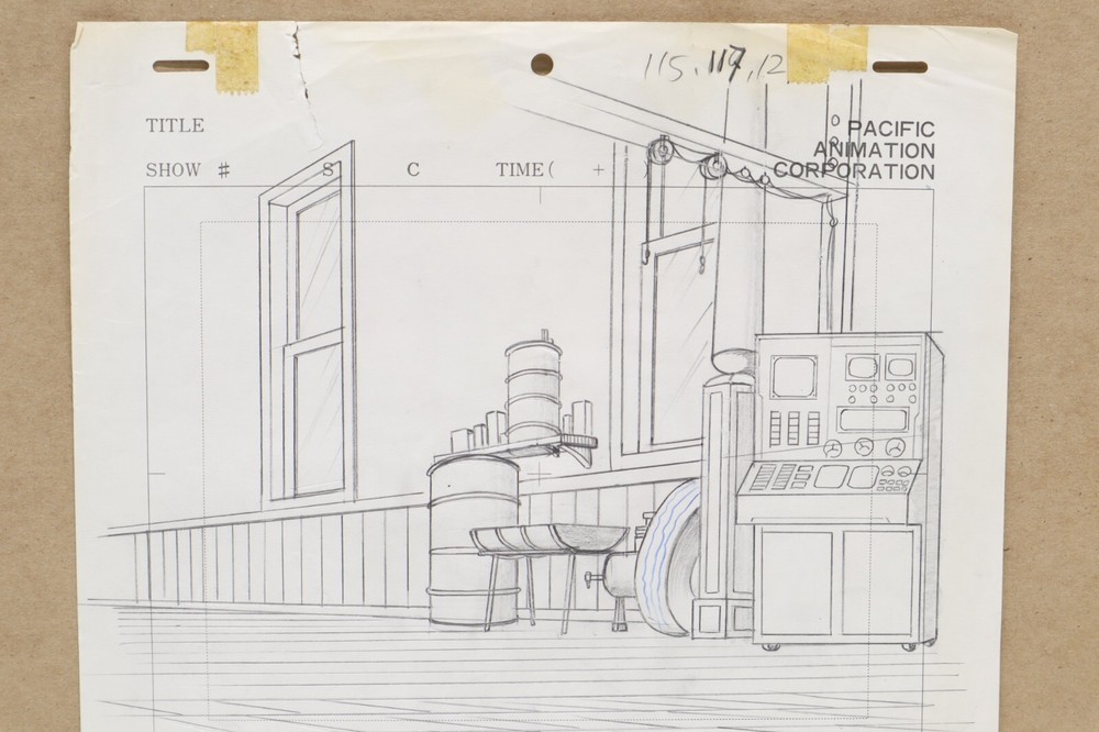 Original Hand Drawn Animation Production Background Art (213-60)