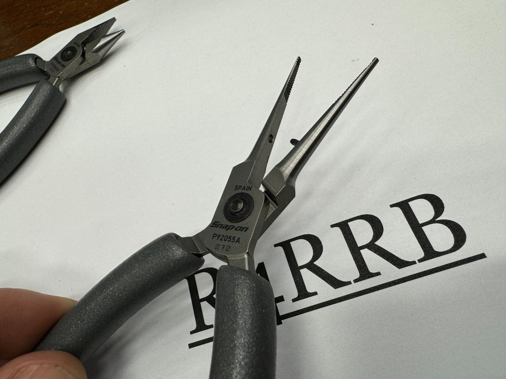 Snap-on Tools DARK TITANIUM SOFT GRIP Needle & Snipe Nose Precision Pliers Set