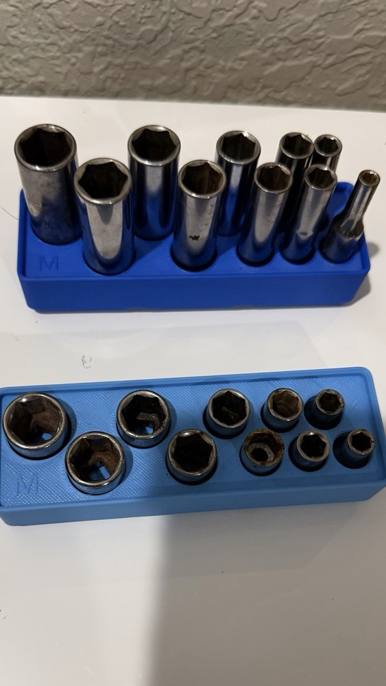 New Socket Tool Holder ( Gridfinity Compatible) Custom Color Organizer Tray