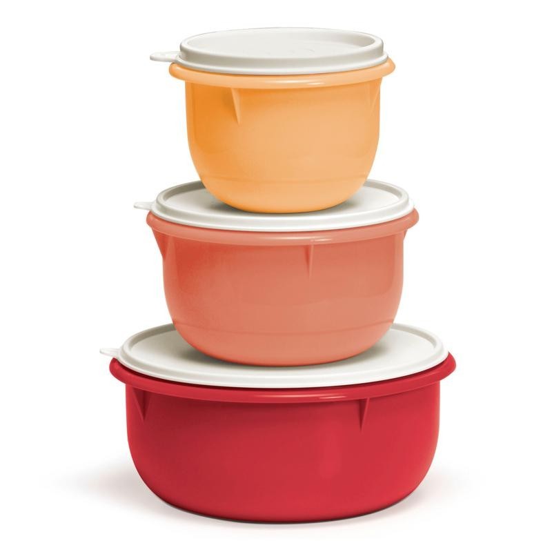 Tupperware 6-piece Fix-N-Mix Mixing Bowl Set Dark Multi NIB