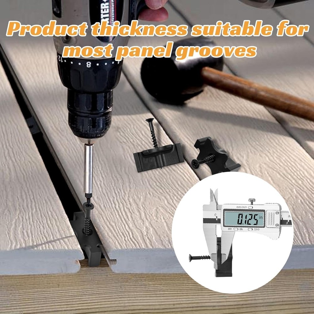 200 Pack Hidden Deck Fasteners for Composite Decking Board, Composite Decking Cl