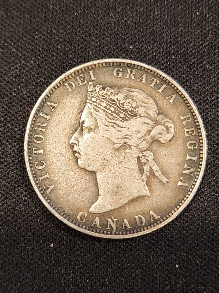 1871 Canada 25 Cents Silver Coin