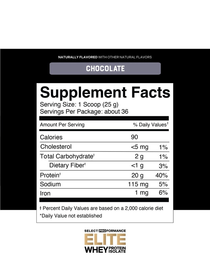 Select Proformance Elite Whey Protein Isolate 4 lbs