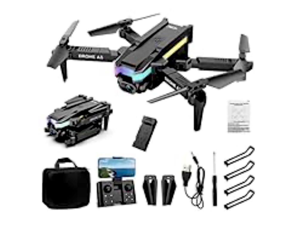 Mini ELF • Folding 4k HD Drone Set w/Case • Camera + Obstacle Avoid • Ships Free